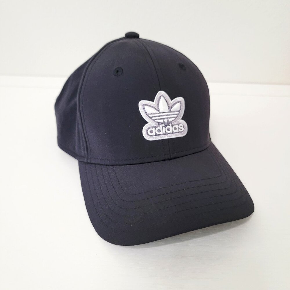 adidas Originals Women's Aura Structured Adjustable Fit Hat Black Gray EUC